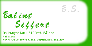 balint siffert business card